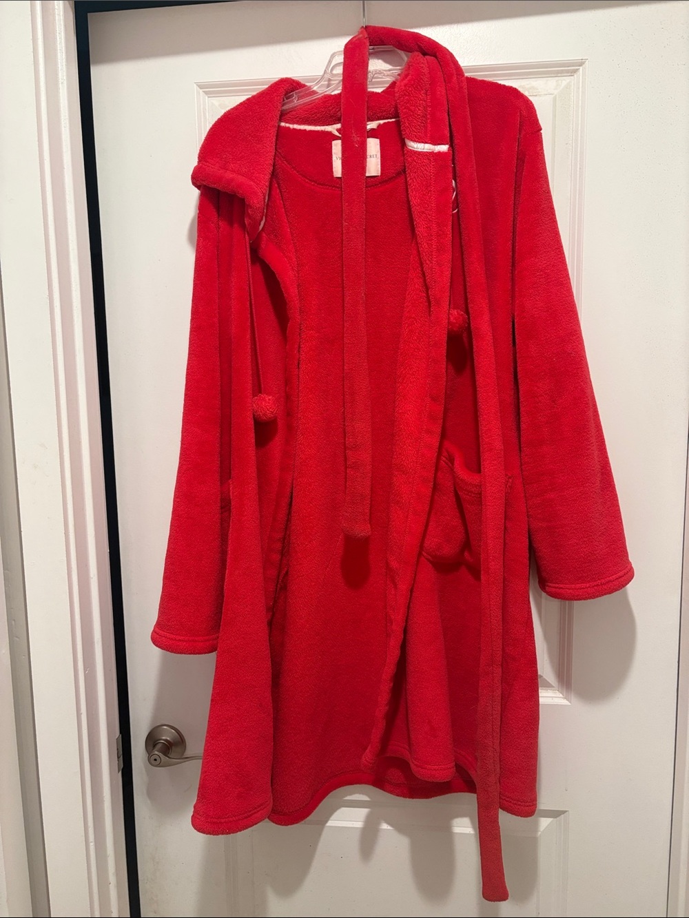 Victoria's Secret Bright Red Plush Robe